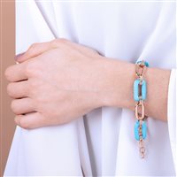 Bracelet Bronzallure Femme Bracciale in  Alliage Métallique Turchese ESBZ01736MG - ESBZ01736MG